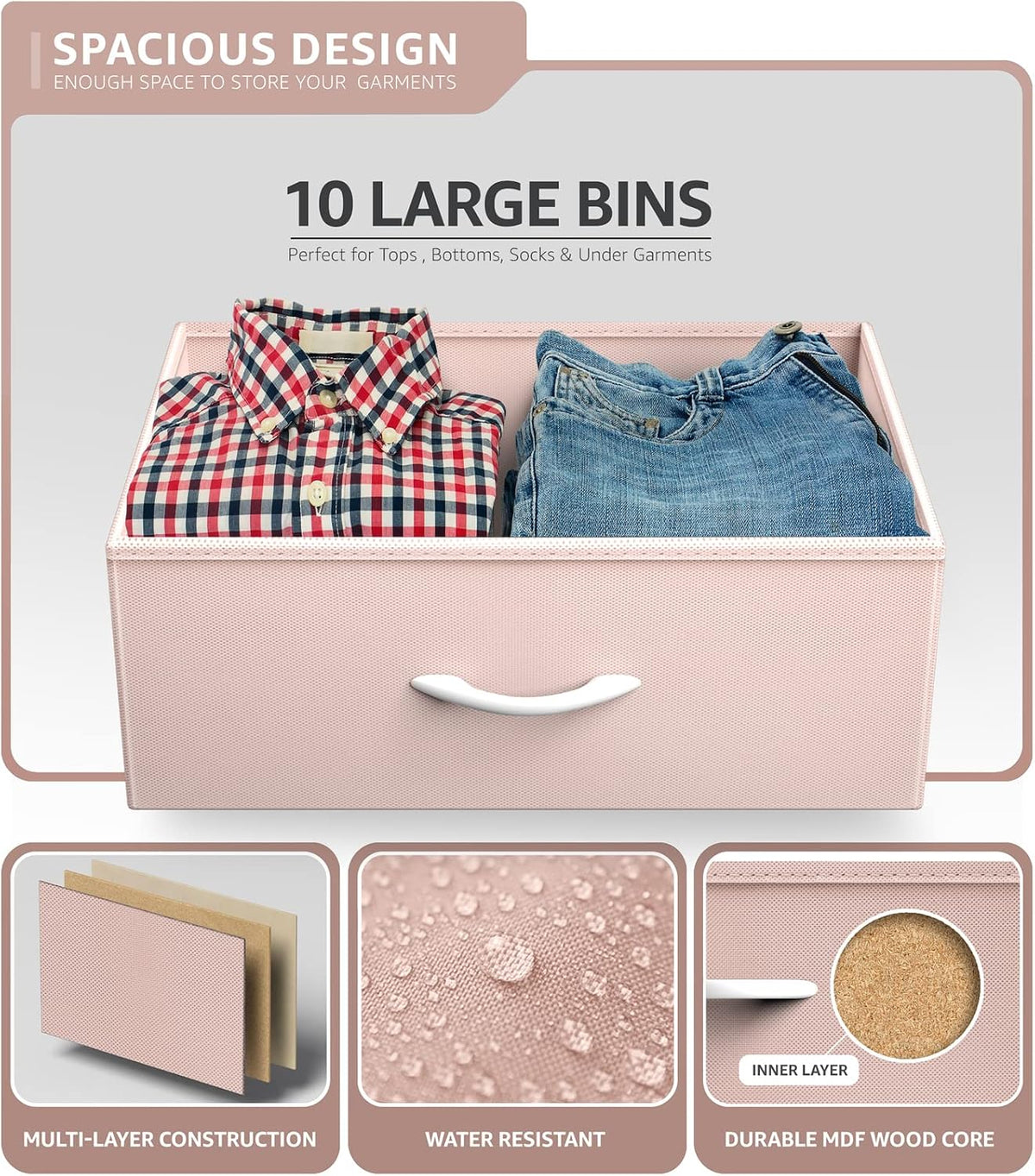 Kids Dresser, Cube Storage for Bedroom (8 Drawer, Aqua)