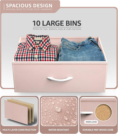 Kids Dresser, Cube Storage for Bedroom (8 Drawer, Aqua)