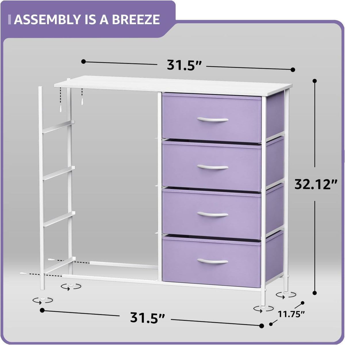 Kids Dresser, Cube Storage for Bedroom (8 Drawer, Aqua)