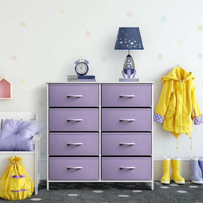 Kids Dresser, Cube Storage for Bedroom (8 Drawer, Aqua)