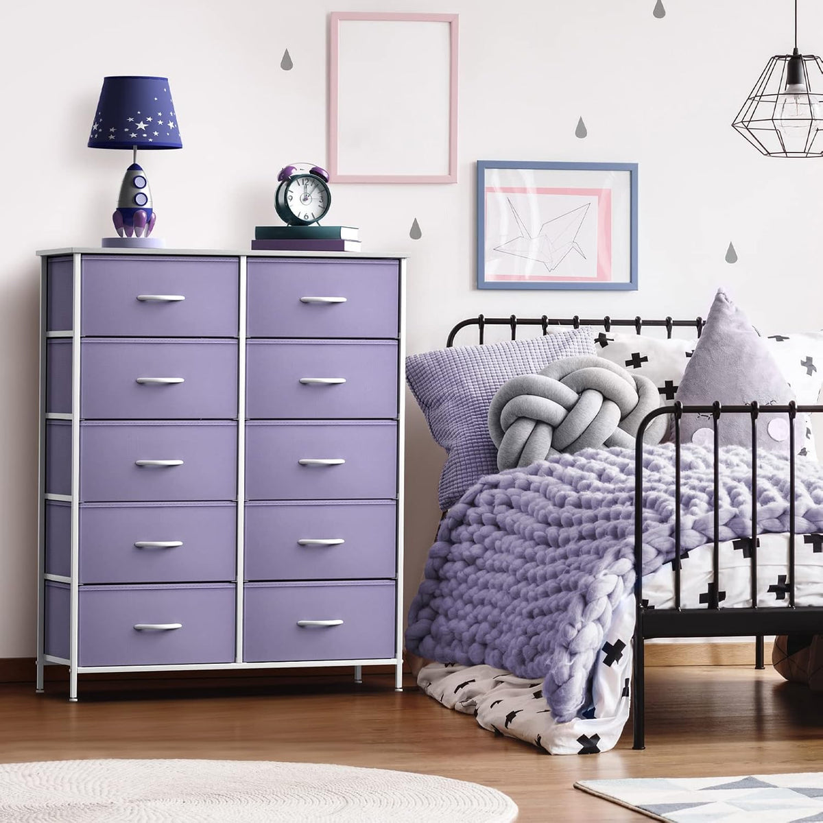 Kids Dresser, Cube Storage for Bedroom (8 Drawer, Aqua)