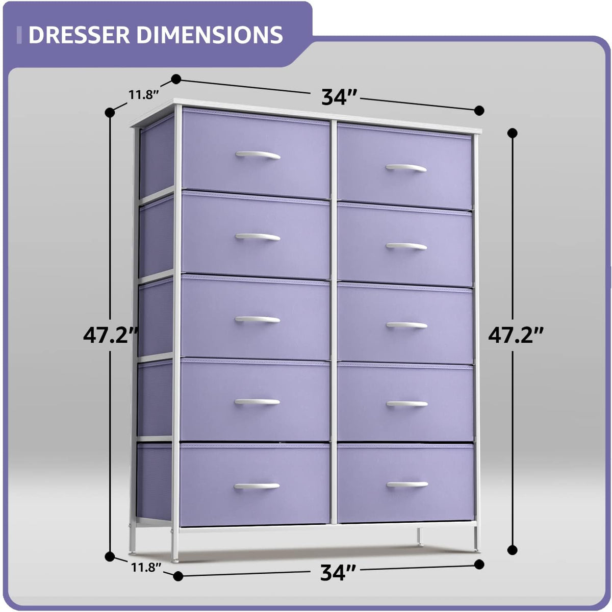 Kids Dresser, Cube Storage for Bedroom (8 Drawer, Aqua)