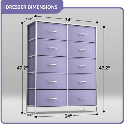 Kids Dresser, Cube Storage for Bedroom (8 Drawer, Aqua)
