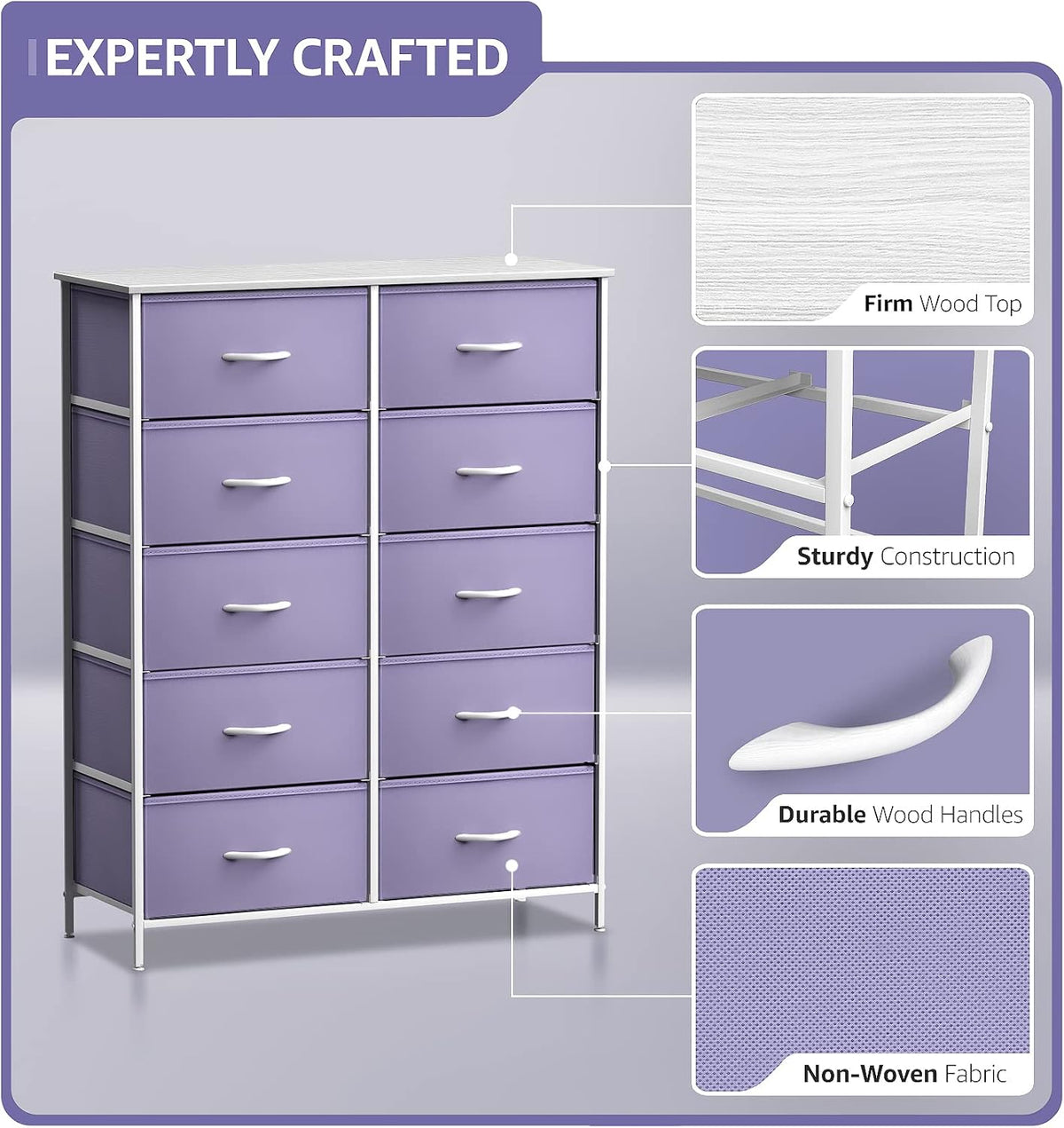 Kids Dresser, Cube Storage for Bedroom (8 Drawer, Aqua)