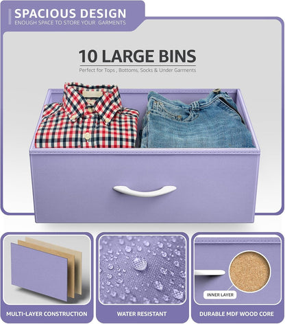 Kids Dresser, Cube Storage for Bedroom (8 Drawer, Aqua)