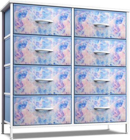 Kids Dresser, Cube Storage for Bedroom (8 Drawer, Aqua)