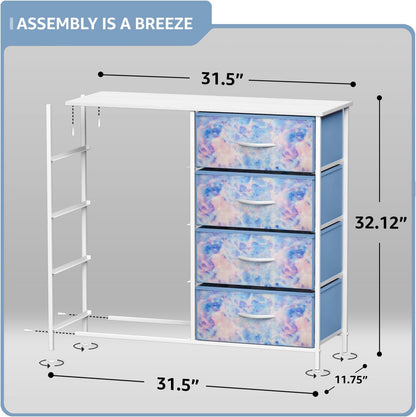 Kids Dresser, Cube Storage for Bedroom (8 Drawer, Aqua)