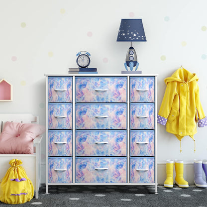 Kids Dresser, Cube Storage for Bedroom (8 Drawer, Aqua)