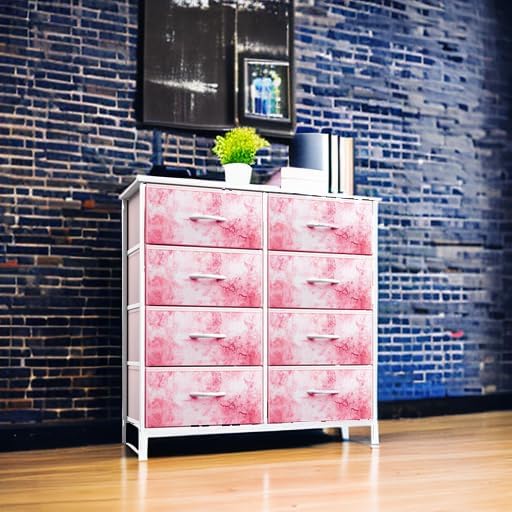 Kids Dresser, Cube Storage for Bedroom (8 Drawer, Aqua)