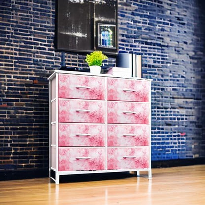Kids Dresser, Cube Storage for Bedroom (8 Drawer, Aqua)