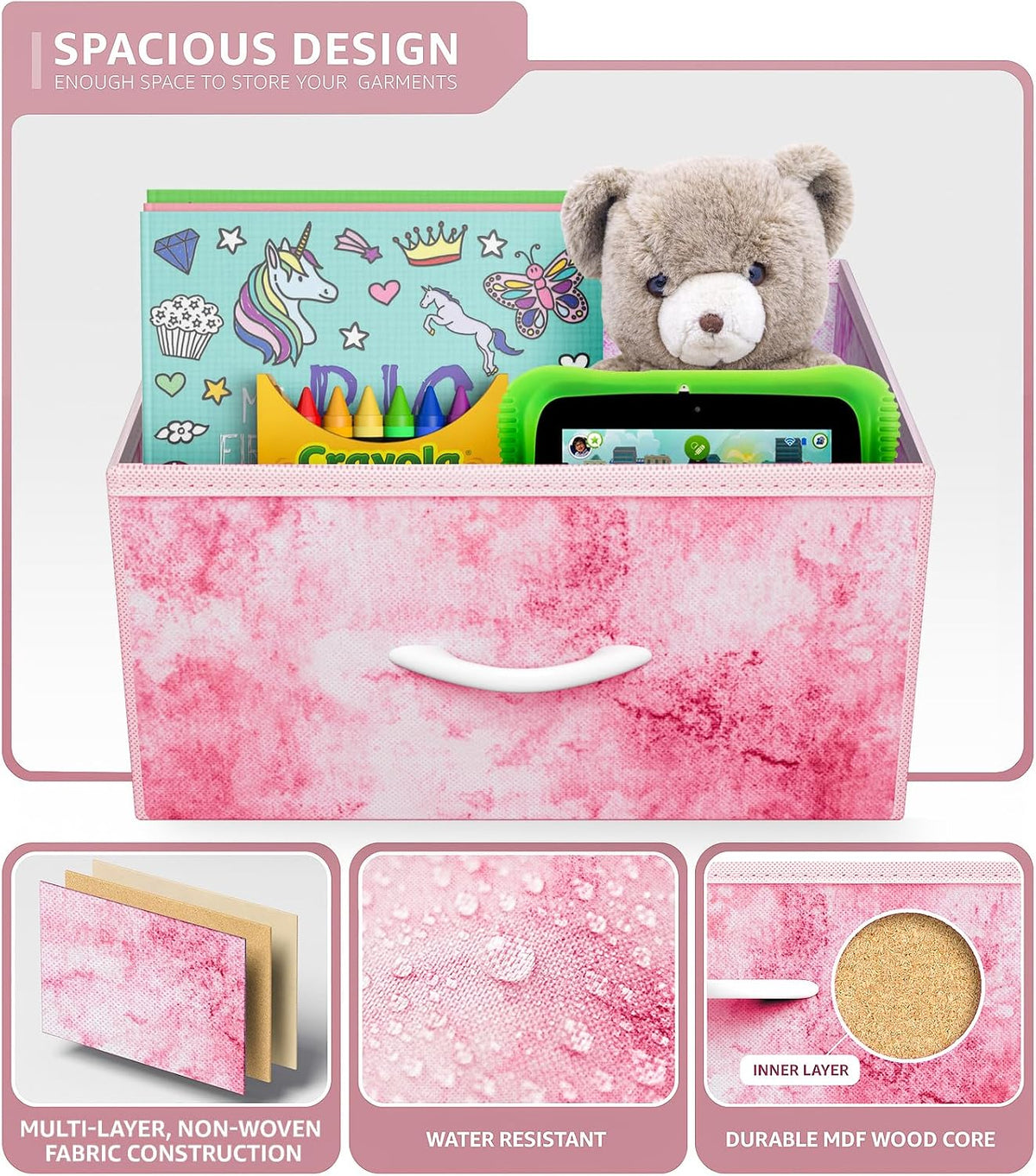 Kids Dresser, Cube Storage for Bedroom (8 Drawer, Aqua)