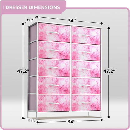 Kids Dresser, Cube Storage for Bedroom (8 Drawer, Aqua)
