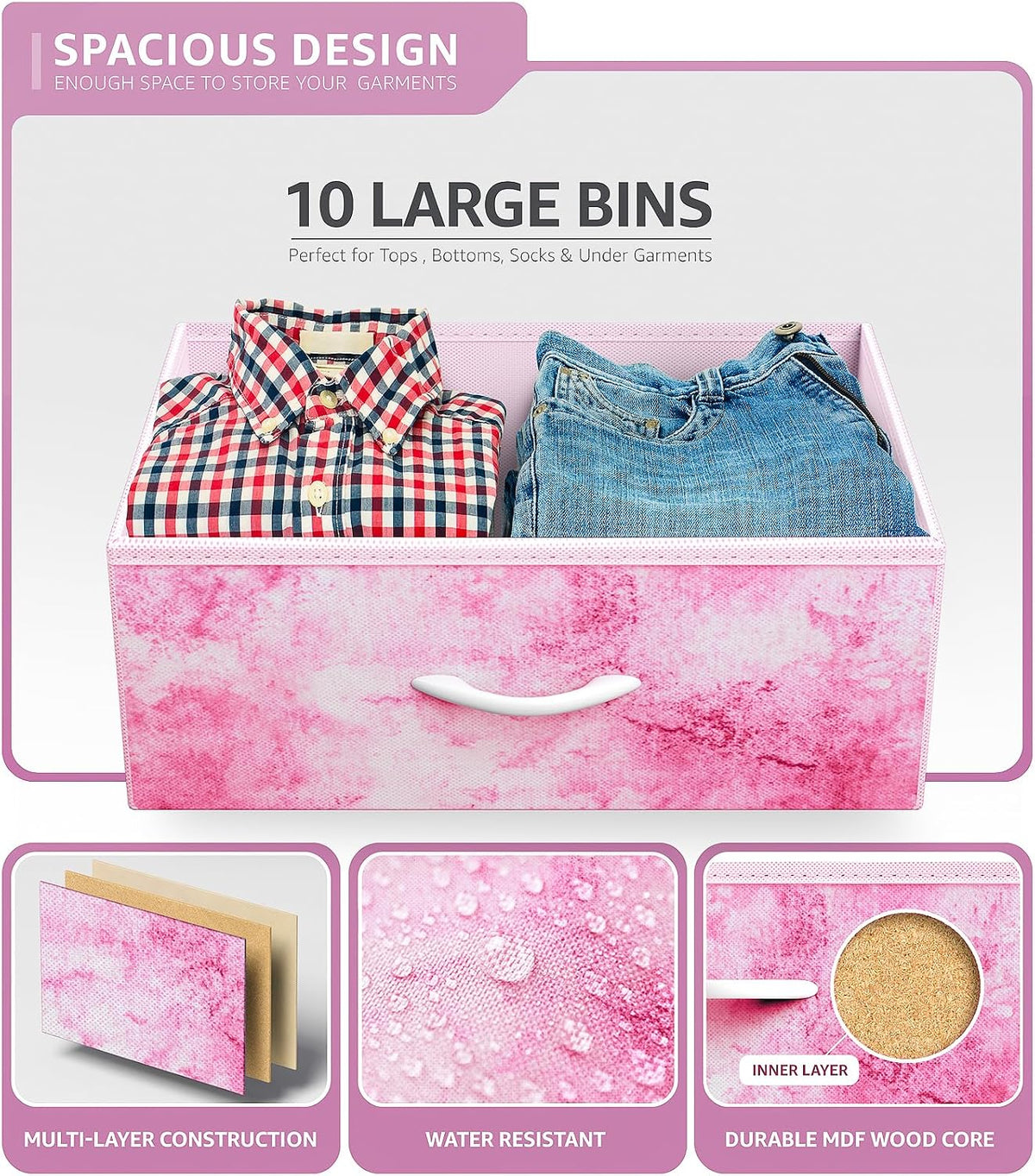 Kids Dresser, Cube Storage for Bedroom (8 Drawer, Aqua)