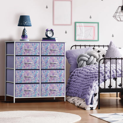 Kids Dresser, Cube Storage for Bedroom (8 Drawer, Aqua)