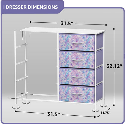 Kids Dresser, Cube Storage for Bedroom (8 Drawer, Aqua)