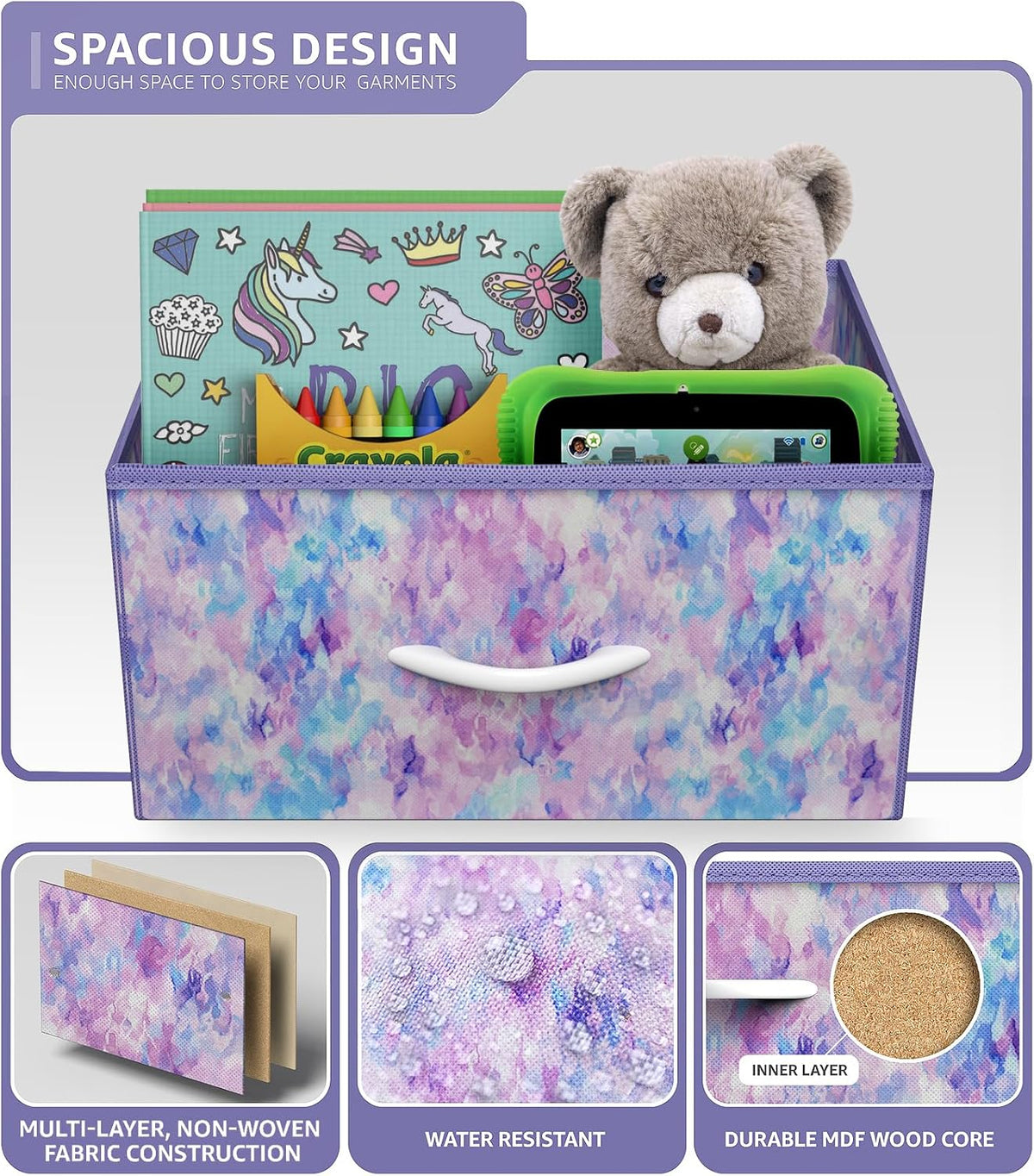 Kids Dresser, Cube Storage for Bedroom (8 Drawer, Aqua)