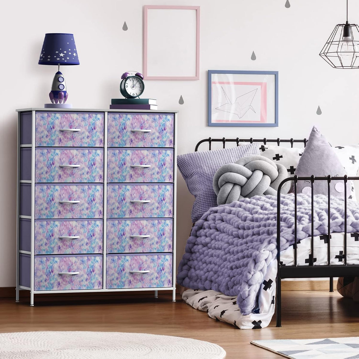 Kids Dresser, Cube Storage for Bedroom (8 Drawer, Aqua)