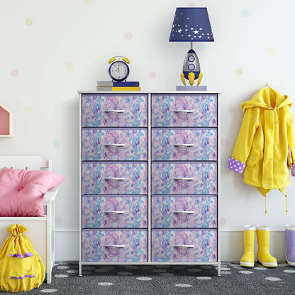 Kids Dresser, Cube Storage for Bedroom (8 Drawer, Aqua)
