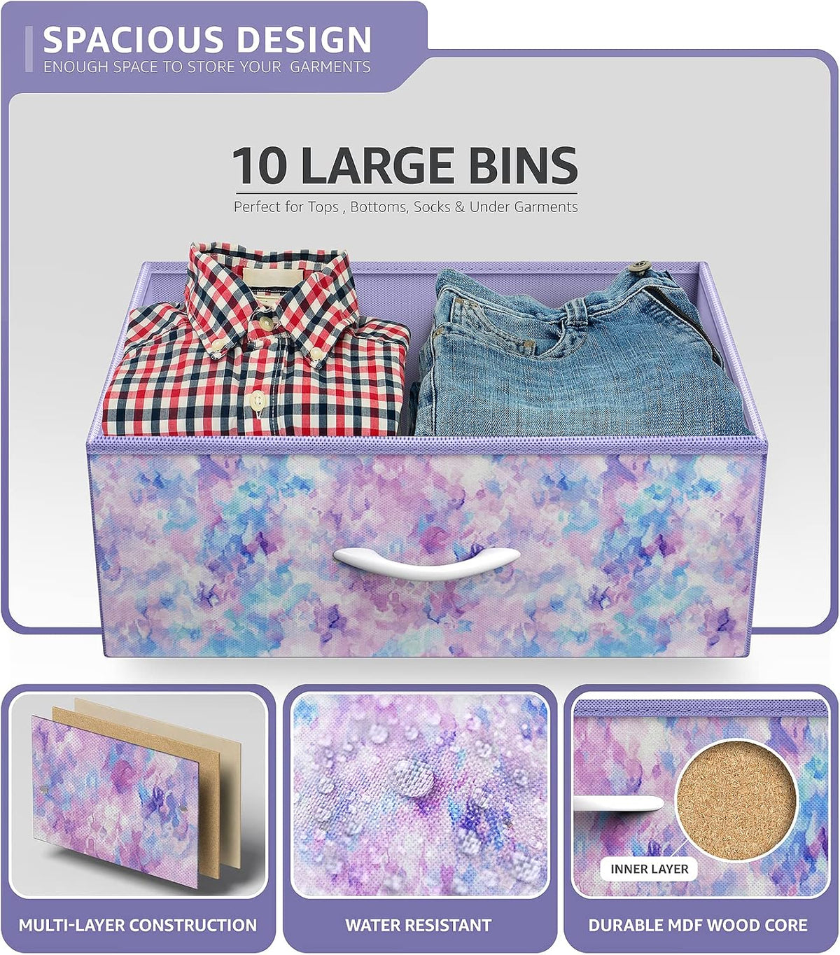 Kids Dresser, Cube Storage for Bedroom (8 Drawer, Aqua)