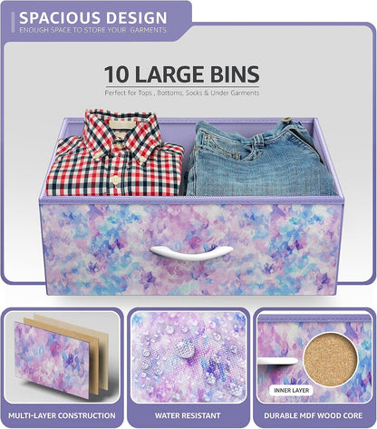 Kids Dresser, Cube Storage for Bedroom (8 Drawer, Aqua)