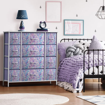 Kids Dresser, Cube Storage for Bedroom (8 Drawer, Aqua)