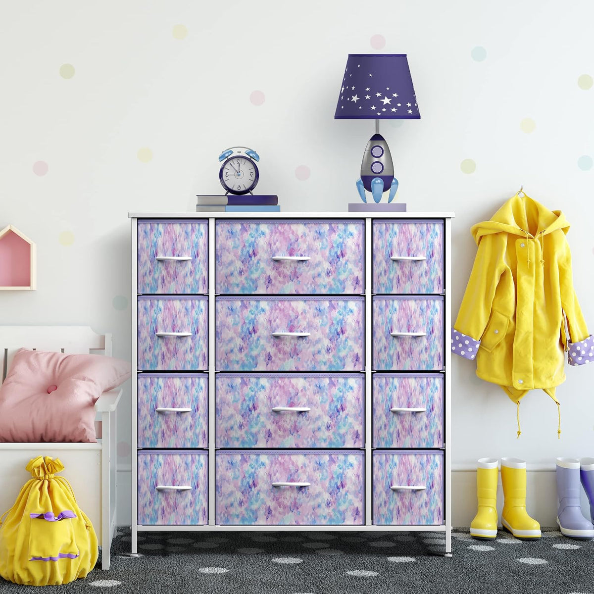 Kids Dresser, Cube Storage for Bedroom (8 Drawer, Aqua)