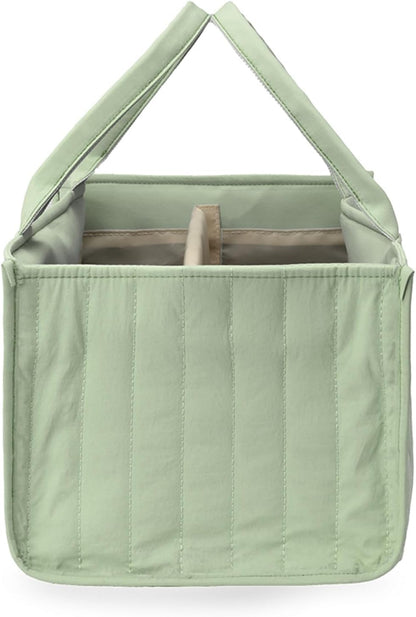 Diaper Caddy Organizer, Large Nursery Storage Basket with Handle, Portable Foldable Baby Diaper Caddy for Newborn Essentials