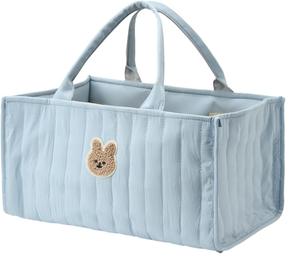 Diaper Caddy Organizer, Large Nursery Storage Basket with Handle, Portable Foldable Baby Diaper Caddy for Newborn Essentials