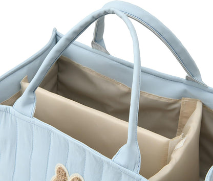 Diaper Caddy Organizer, Large Nursery Storage Basket with Handle, Portable Foldable Baby Diaper Caddy for Newborn Essentials