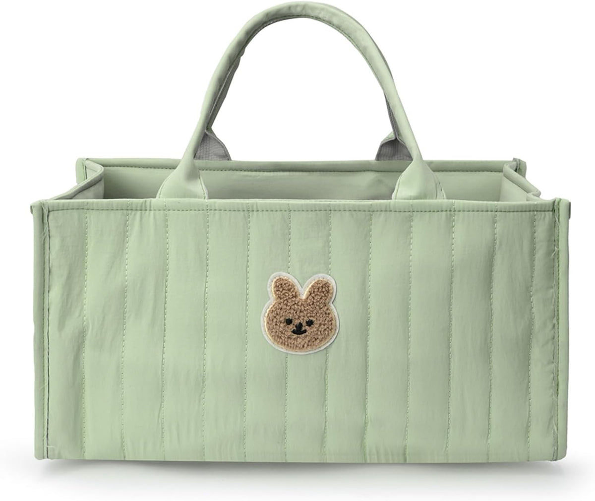 Diaper Caddy Organizer, Large Nursery Storage Basket with Handle, Portable Foldable Baby Diaper Caddy for Newborn Essentials