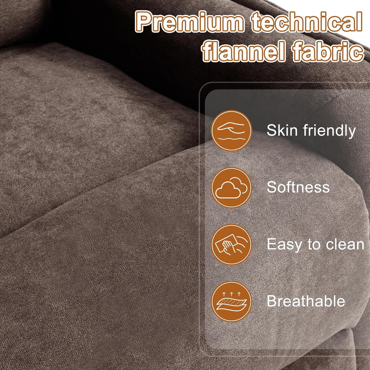 Manual 360° Swivel Rocker Recliner Chair for Adults, Overstuffed Glider Chair for Nursery with Vibration Massage and Heat, Comfy Soft Fabric Glider with Side Pockets for Living Room, Beige