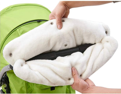 Stroller Gloves for Winter Waterproof, Extra Thick Fleece Stroller Hand Muff, Anti-Freeze Pram Accessories Baby Stroller Hand Gloves Hand Warmer