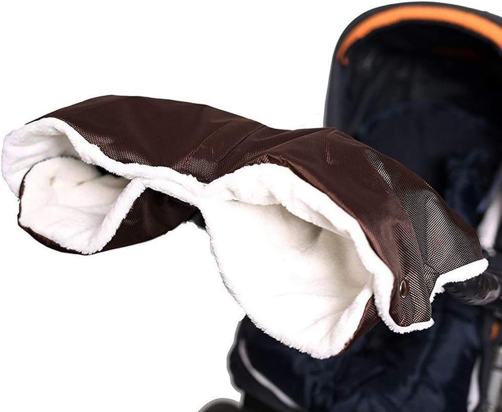 Stroller Gloves for Winter Waterproof, Extra Thick Fleece Stroller Hand Muff, Anti-Freeze Pram Accessories Baby Stroller Hand Gloves Hand Warmer
