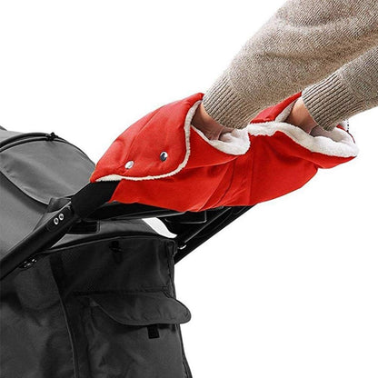 Stroller Gloves for Winter Waterproof, Extra Thick Fleece Stroller Hand Muff, Anti-Freeze Pram Accessories Baby Stroller Hand Gloves Hand Warmer