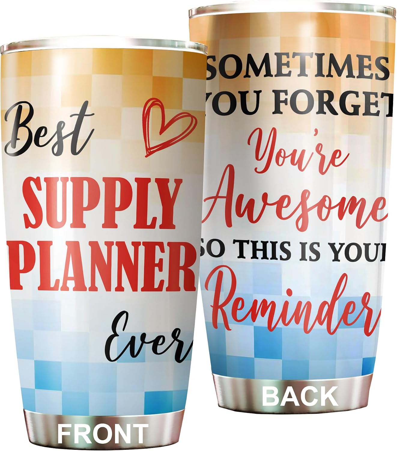 Best Supply Planner Ever Tumbler Stainless Steel 20oz, Office Gifts Women Men Work Friends Coworker, Driking Coffee Cup For Birthday Christmas