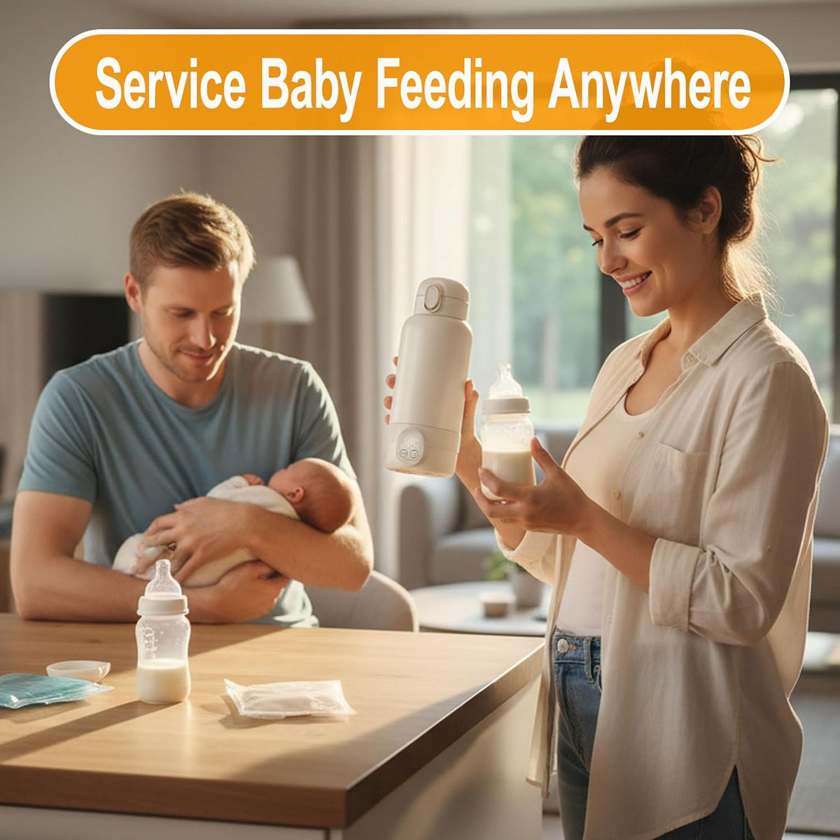 Portable Heating Milk Warmer for Travel,Breastmilk & Water Warmer