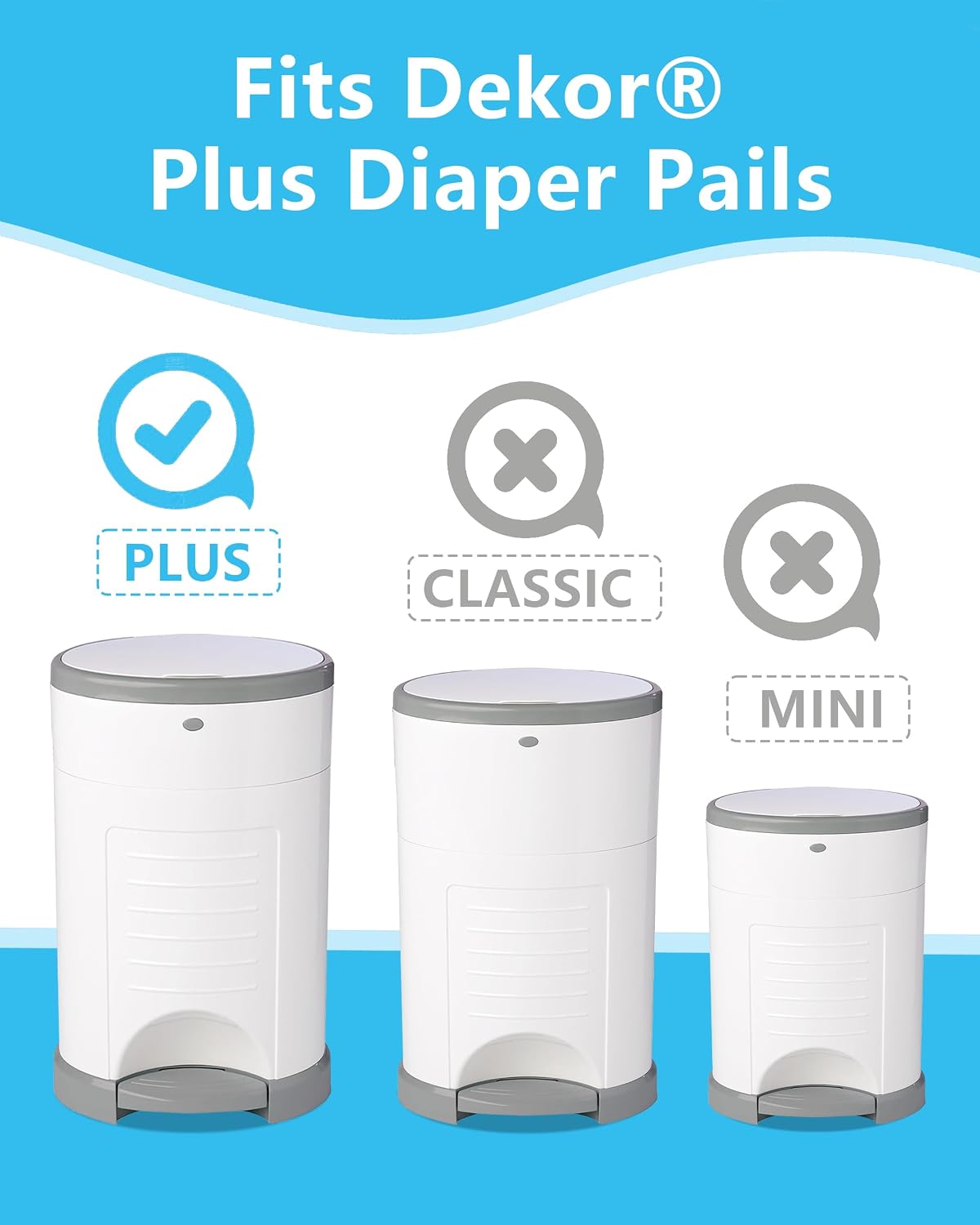 Refills Compatible with Dekor Plus Diaper Pails