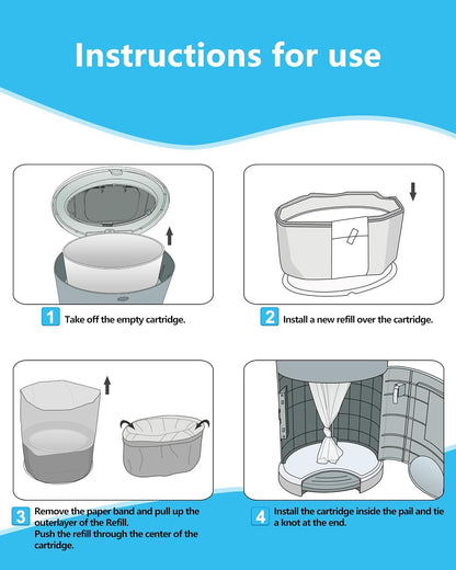 Refills Compatible with Dekor Plus Diaper Pails