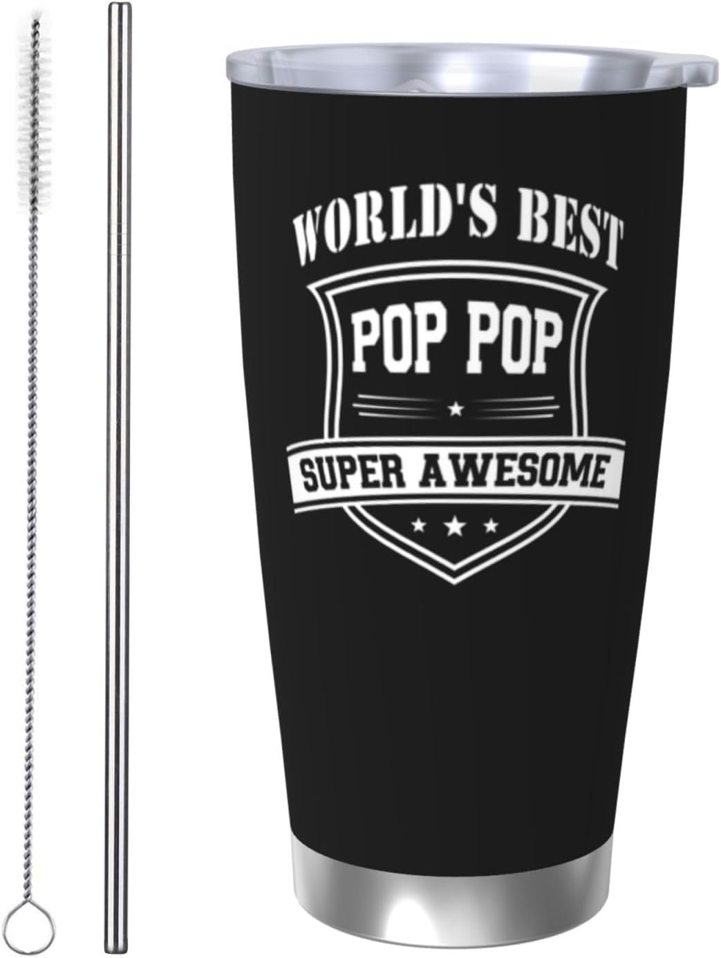 Papa Birthday Gifts 20oz Tumbler, Grandpa Gift for Men Papas | Best Papa Coffee Mug Cup, Heartfelt Birthday Present for Grandpa from Grandkids