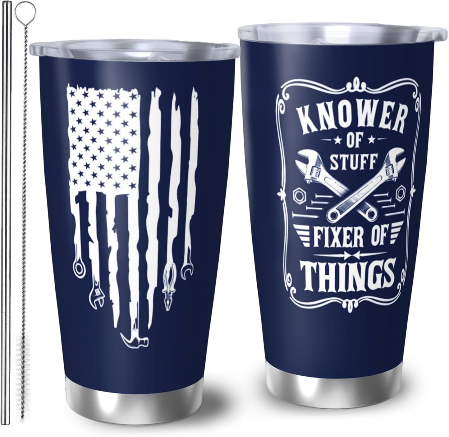 Papa Birthday Gifts 20oz Tumbler, Grandpa Gift for Men Papas | Best Papa Coffee Mug Cup, Heartfelt Birthday Present for Grandpa from Grandkids