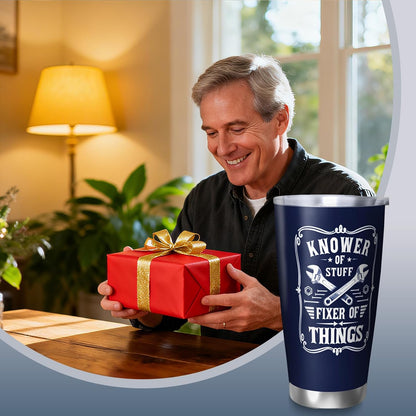 Papa Birthday Gifts 20oz Tumbler, Grandpa Gift for Men Papas | Best Papa Coffee Mug Cup, Heartfelt Birthday Present for Grandpa from Grandkids