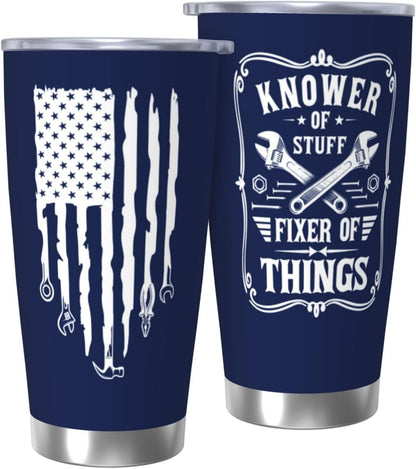 Papa Birthday Gifts 20oz Tumbler, Grandpa Gift for Men Papas | Best Papa Coffee Mug Cup, Heartfelt Birthday Present for Grandpa from Grandkids