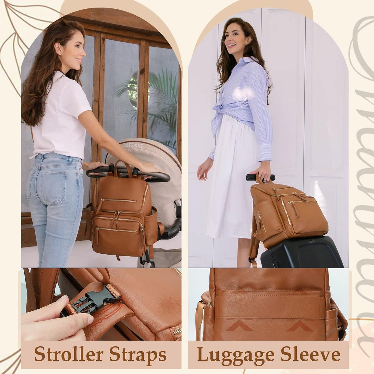 Diaper Bag Backpack Baby Large Travel Work School Backpack Women