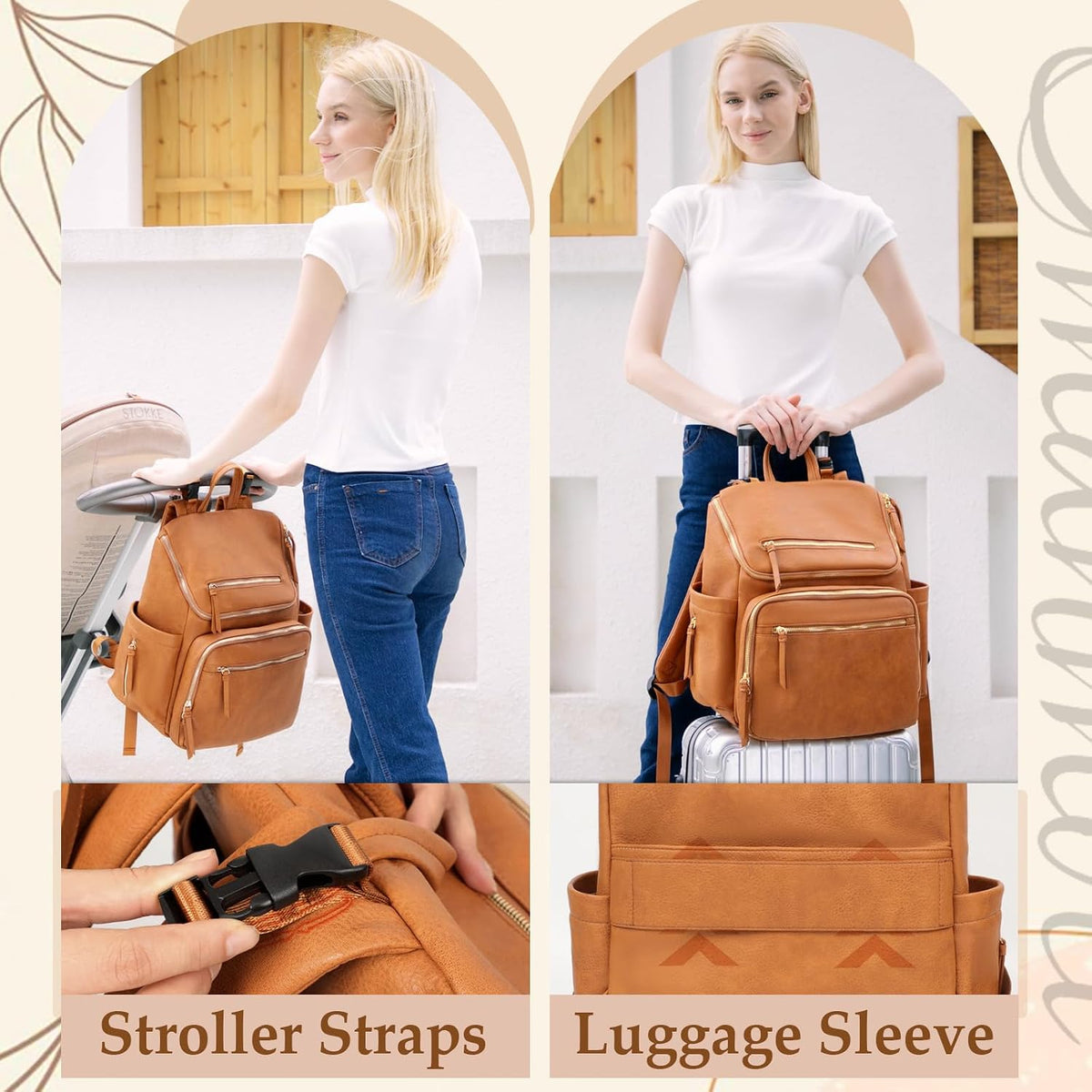 Diaper Bag Backpack Baby Large Travel Work School Backpack Women