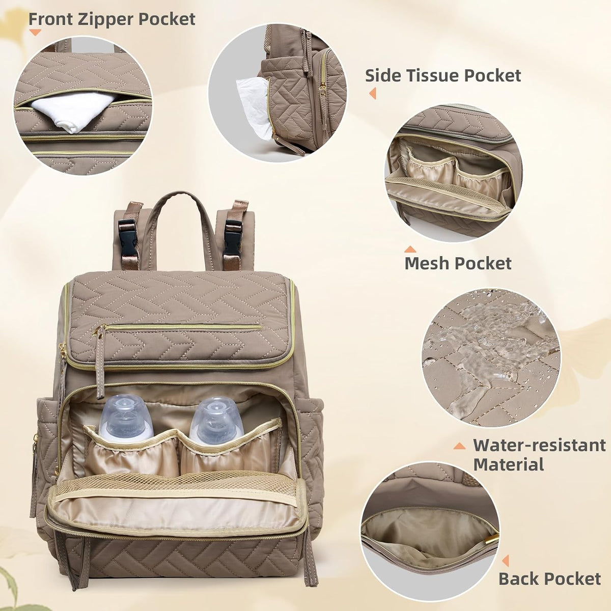 Diaper Bag Backpack Baby Large Travel Work School Backpack Women