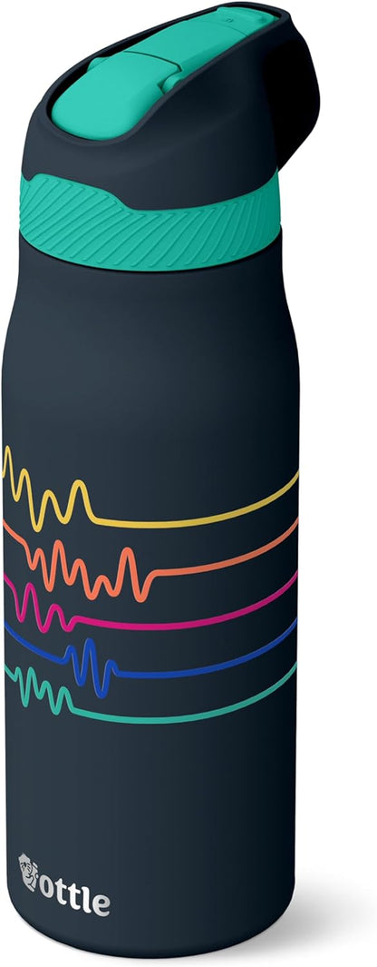 Seaside Sipper 20 oz Insulated Stainless Steel Coffee Tumbler, Reusable Iced Coffee Cup, Hot Coffee Travel Mug with Lid, BPA Free, Leak-Proof Lid - Urban Circuit