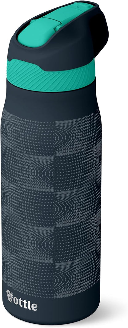 Seaside Sipper 20 oz Insulated Stainless Steel Coffee Tumbler, Reusable Iced Coffee Cup, Hot Coffee Travel Mug with Lid, BPA Free, Leak-Proof Lid - Urban Circuit