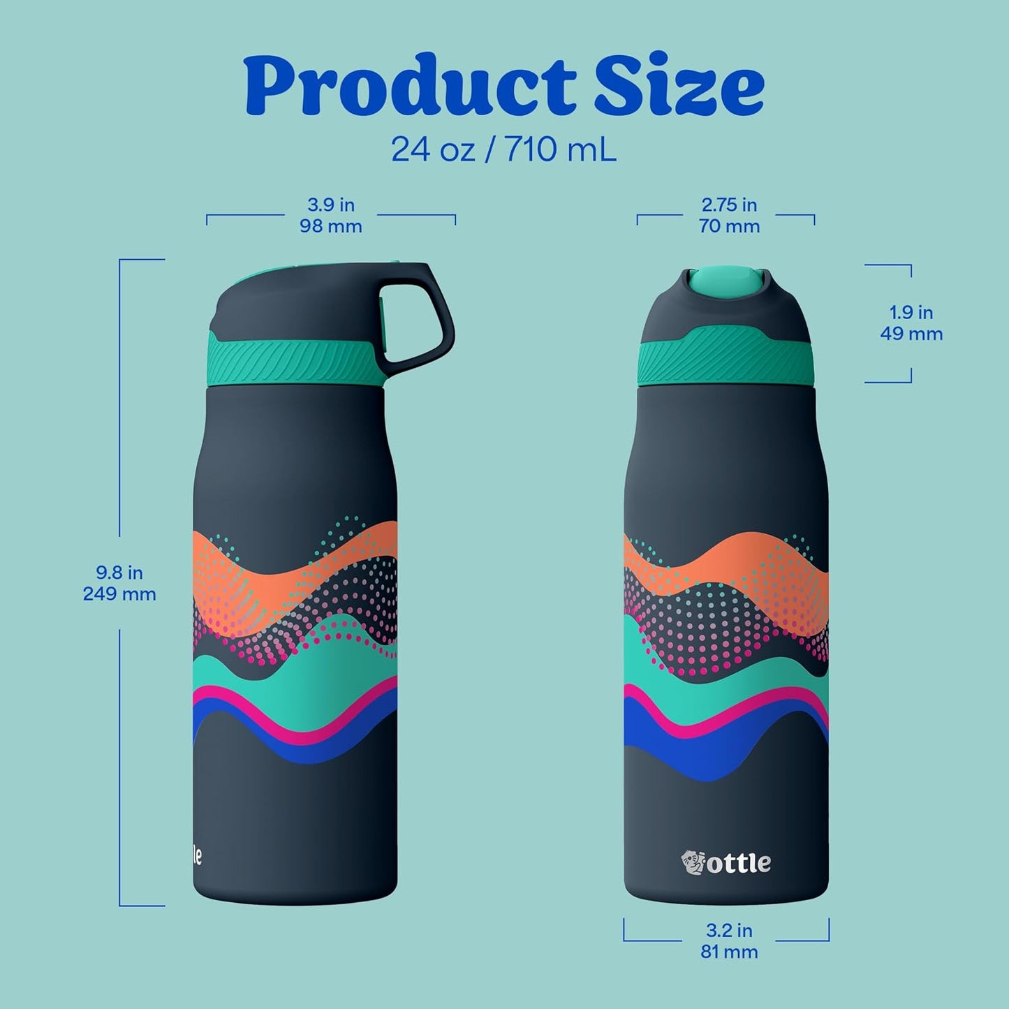 Seaside Sipper 20 oz Insulated Stainless Steel Coffee Tumbler, Reusable Iced Coffee Cup, Hot Coffee Travel Mug with Lid, BPA Free, Leak-Proof Lid - Urban Circuit