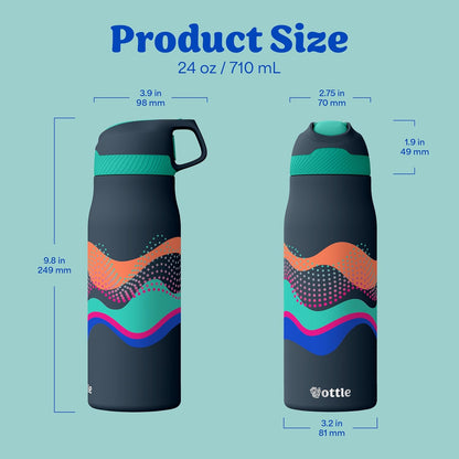 Seaside Sipper 20 oz Insulated Stainless Steel Coffee Tumbler, Reusable Iced Coffee Cup, Hot Coffee Travel Mug with Lid, BPA Free, Leak-Proof Lid - Urban Circuit