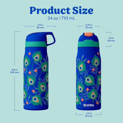 Seaside Sipper 20 oz Insulated Stainless Steel Coffee Tumbler, Reusable Iced Coffee Cup, Hot Coffee Travel Mug with Lid, BPA Free, Leak-Proof Lid - Urban Circuit